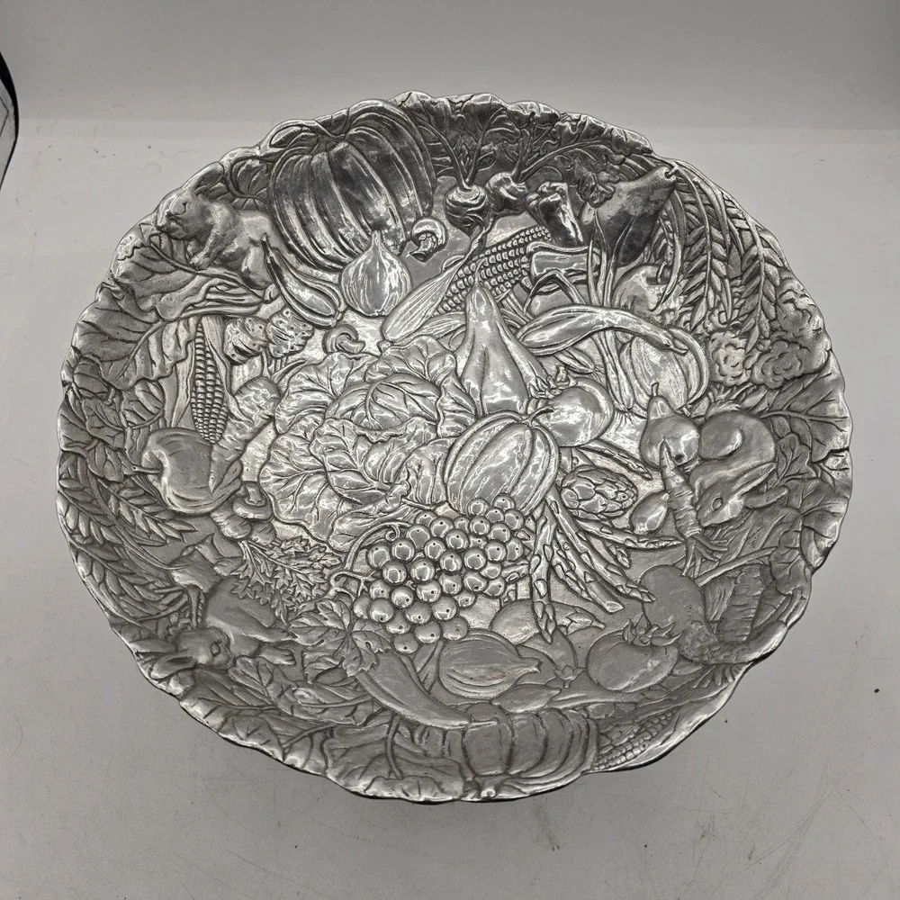 Vintage Authur Court‎ Large Pedestal Bowl 11 3/8